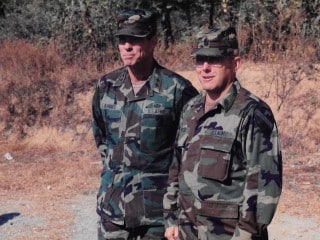 1CD Dennis and MG Kevin Brynes in Korea 1997