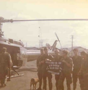 Rangers on helo pad in Saigon while VP Spiro Agnew is in town, 1972.